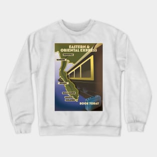 Oriental Train travel poster Crewneck Sweatshirt